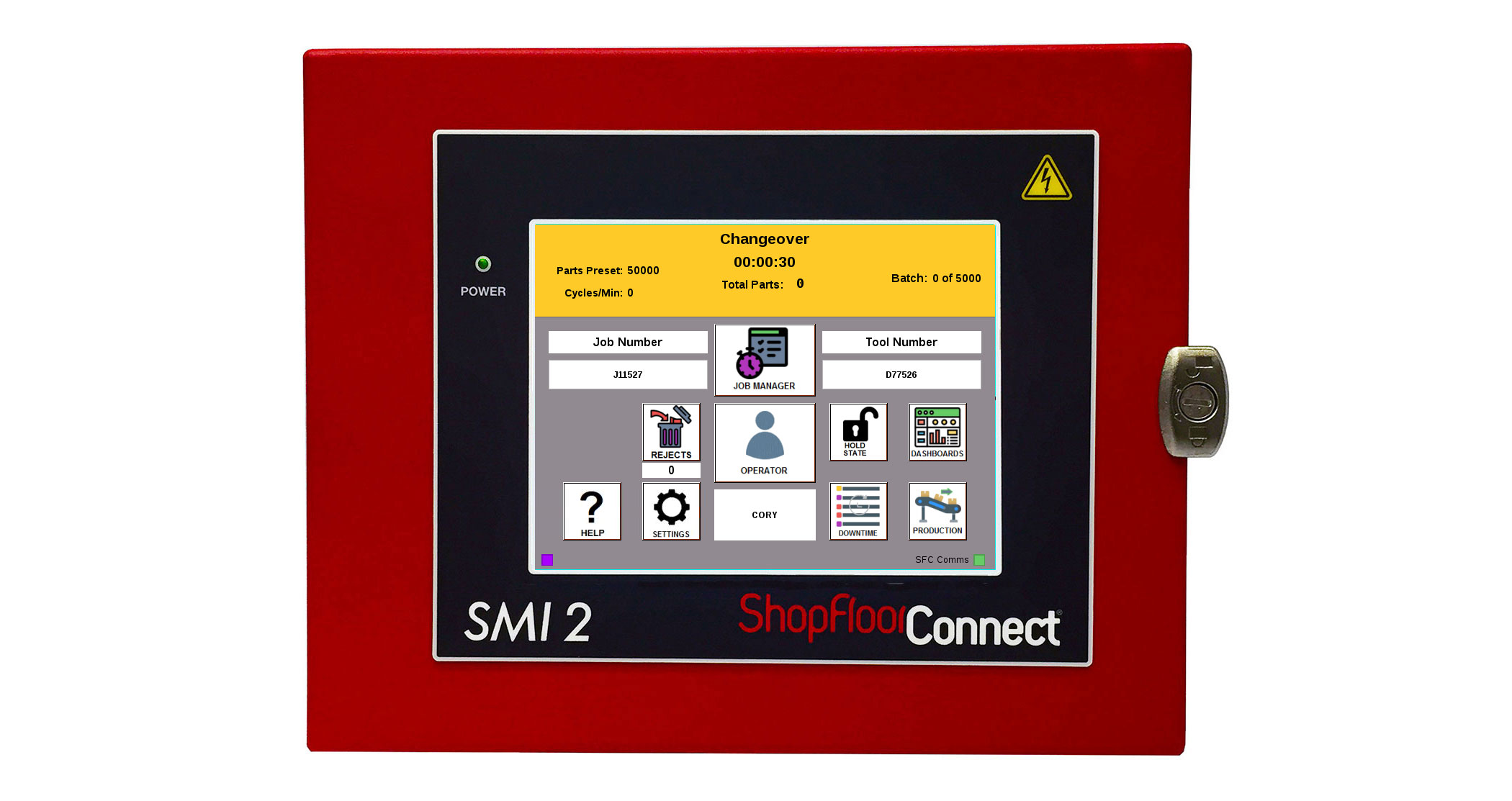 SMI 2 Changeover Screen