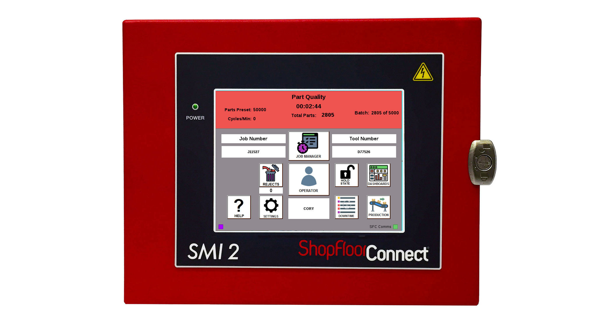SMI 2 Downtime Screen