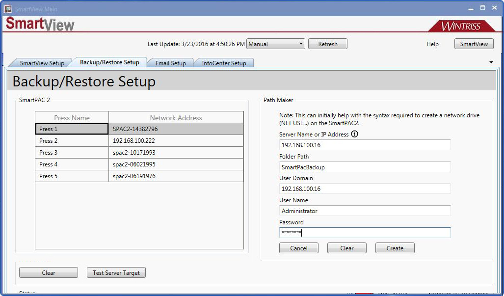 Backup and restore